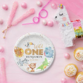 ワイルドワンジャングル1st誕生日紙プレート ペーパープレート (パーティー)