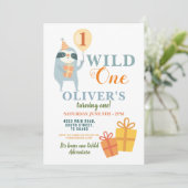 ワイルドワンスロース誕生日ファーストパーティの招待状 招待状 (スタンド正面)