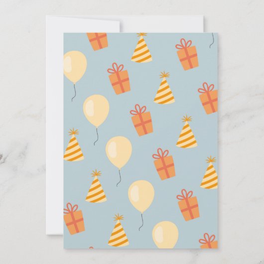 ワイルドワンスロース誕生日ファーストパーティの招待状 招待状 (裏面)