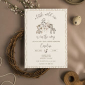 ワイルドワンゼブラサファリ男女兼用ベビーシャワー 招待状