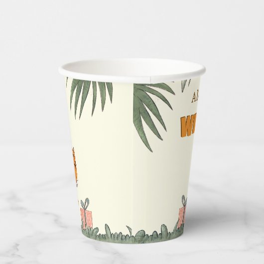 ワイルドワンタイガージャングル第1誕生日 紙コップ (右)