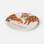 ワイルドワンタイガーハッピーチルドレン誕生日 ペーパープレート (アングル)