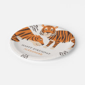 ワイルドワンタイガーハッピーチルドレン誕生日 ペーパープレート (アングル)