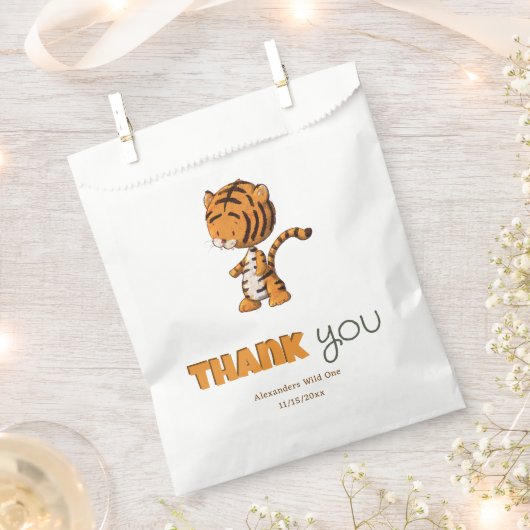 ワイルドワンタイガー誕生日ありがとう フェイバーバッグ (クリップ留めされた状態)