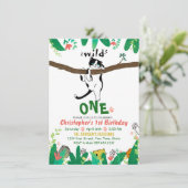 ワイルドワンタキシード子猫キッズ1st誕生日招待状 招待状 (スタンド正面)