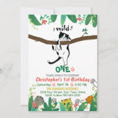 ワイルドワンタキシード子猫キッズ1st誕生日招待状 招待状 (正面)