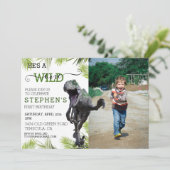 ワイルドワンダノスジュラシックフォトラプター誕生日 招待状 (スタンド正面)