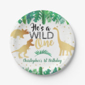 ワイルドワンダリスボーイズ1歳の誕生日紙プレート ペーパープレート (正面)