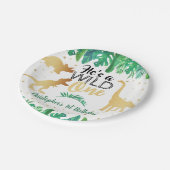 ワイルドワンダリスボーイズ1歳の誕生日紙プレート ペーパープレート (アングル)