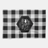 ワイルドワンダートクリスマスブラックバッファロープレイドID604 キッチンタオル (横)