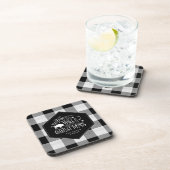 ワイルドワンダートクリスマスブラックバッファロープレイドID604 コースター (右側)