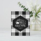 ワイルドワンダートクリスマスブラックバッファロープレイドID604 ポストカード (スタンド正面)