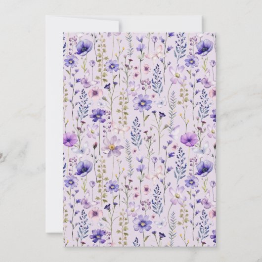 ワイルドワンダーフルフローラ1st誕生日招待状 招待状 (裏面)