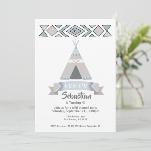 ワイルドワンティピトリバル誕生日 招待状 (スタンド正面)
