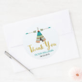 ワイルドワンティーペベイビーシャワーステッカー ラウンドシール (封筒)