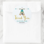 ワイルドワンティーペベイビーシャワーステッカー ラウンドシール (バッグ)