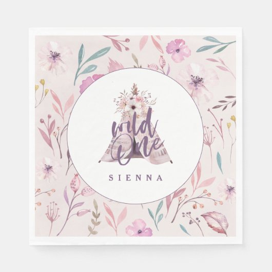 ワイルドワンテペ誕生日パーティナプキン スタンダードランチョンナプキン (正面)