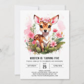 ワイルドワンディアアドベンチャーガール誕生日 招待状 (正面)