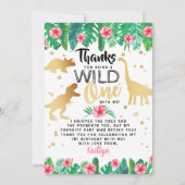 ワイルドワンディオナンスガールズファースト誕生日 サンキューカード (正面)