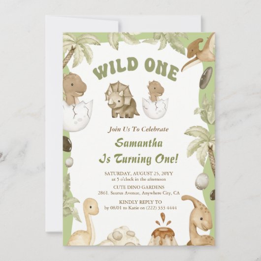 ワイルドワンディオナンスボーイ1st第1誕生日 招待状 (正面)