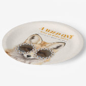 ワイルドワンデイジーキツネベビーシャワー ペーパープレート (アングル)