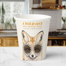 ワイルドワンデイジーキツネベビーシャワー 紙コップ