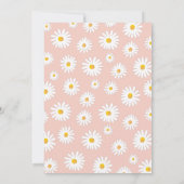 ワイルドワンデイジーボホレトロピンクガールファースト誕生日 招待状 (裏面)