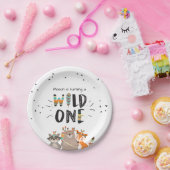 ワイルドワントライバルウッドランド誕生日紙プレート ペーパープレート (パーティー)