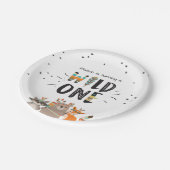 ワイルドワントライバルウッドランド誕生日紙プレート ペーパープレート (アングル)