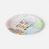 ワイルドワントライバルウッドランド誕生日紙プレート ペーパープレート (アングル)