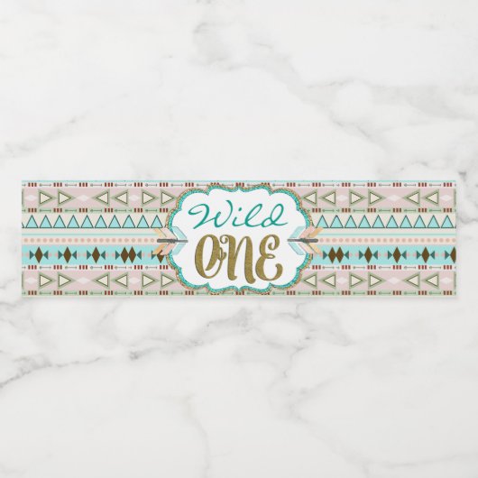 ワイルドワントライバル1thバースデーウォーターボトルラベル ペットボトルラベル (シングルラベル)