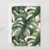 ワイルドワントロピカルグリーン1歳の誕生日 招待状 (裏面)