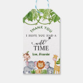 ワイルドワントロピカルサファリジャングル誕生日 ギフトタグ (正面)