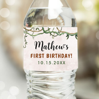 ワイルドワントロピカルサファリファースト誕生日 ペットボトルラベル