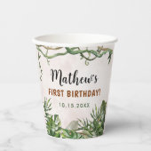 ワイルドワントロピカルサファリファースト誕生日 紙コップ (正面)