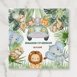 ワイルドワントロピカルジャングルアニマルズ誕生日 フェイバータグ