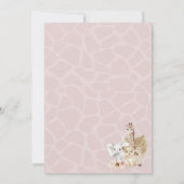 ワイルドワントロピカルジャングルボホサファリベイビーシャワー 招待状 (裏面)