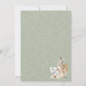 ワイルドワントロピカルジャングルボホサファリベイビーシャワー 招待状 (裏面)