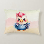 ワイルドワンハッピーおもしろいウッドランドアニマルズウォーター色 アクセントクッション (裏面)