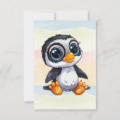 ワイルドワンハッピーおもしろいウッドランドアニマルズウォーター色 サンキューカード (裏面)