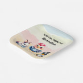 ワイルドワンハッピーおもしろいウッドランドアニマルズウォーター色 ペーパープレート (傾斜あり)