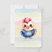 ワイルドワンハッピーおもしろいウッドランドアニマルズウォーター色 招待状 (裏面)