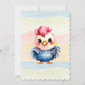 ワイルドワンハッピーおもしろいウッドランドアニマルズウォーター色 招待状 (裏面)