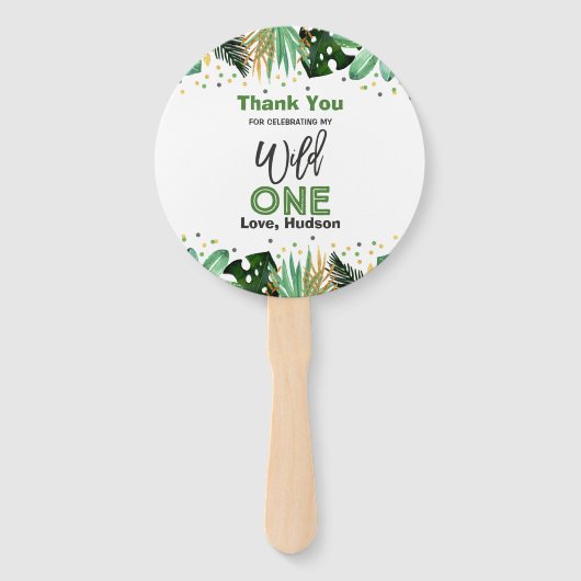 ワイルドワンハンドファンパーティージャングル動物パーティーの好意 ハンドファン (裏面)