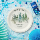 ワイルドワンバースウッドランドウォーター色 ペーパープレート (パーティー)