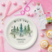 ワイルドワンバースウッドランドウォーター色 ペーパープレート (パーティー)