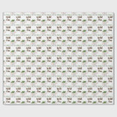 ワイルドワンバースデーガールジャングルサファリ ラッピングペーパー (フラット)