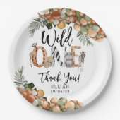 ワイルドワンバースデーサファリ ペーパープレート (正面)