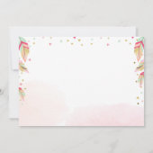 ワイルドワンバースデーサンキューカードピンク金ゴールドガール サンキューカード (裏面)