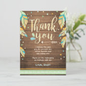 ワイルドワンバースデーサンキューカードブルーグリーンボーイ 招待状 (スタンド正面)